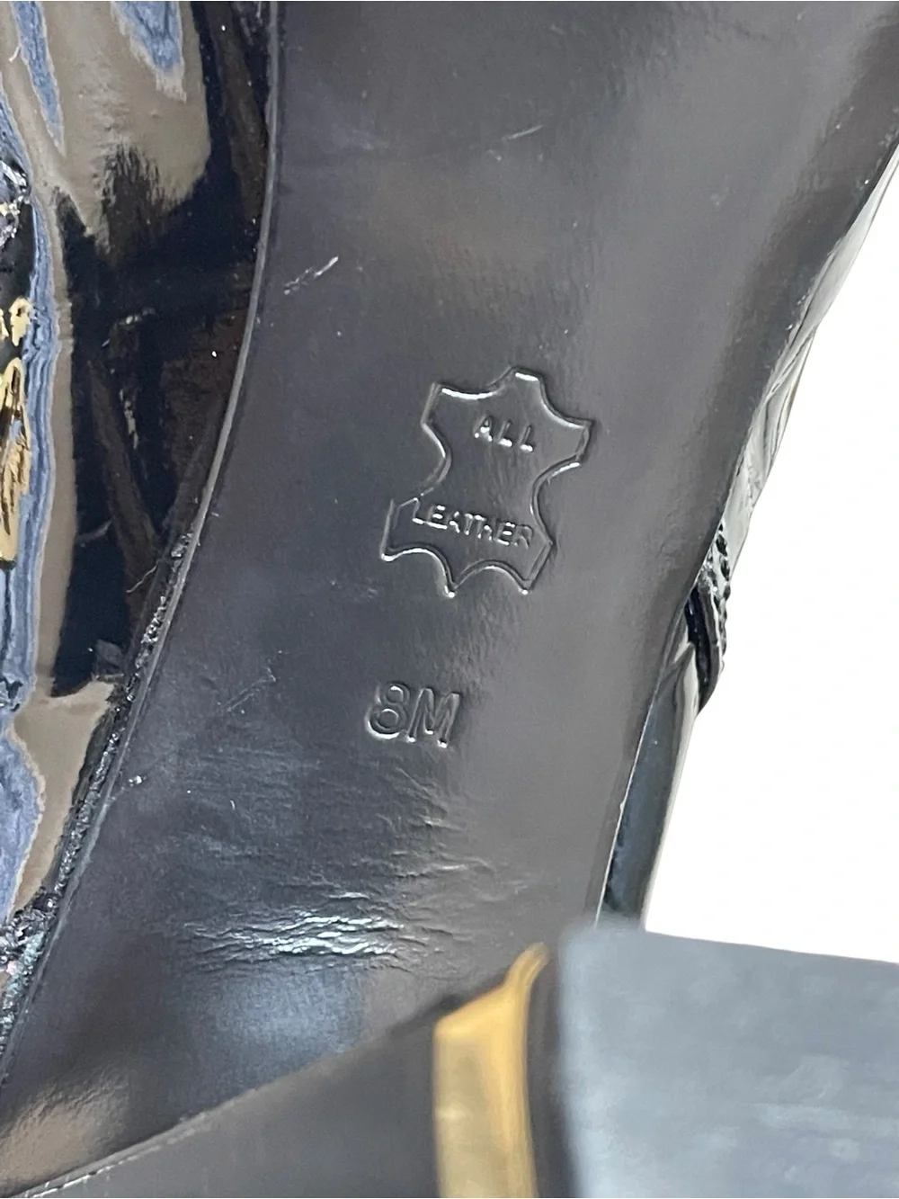 Tory Burch Leigh Black Croc-Embossed Patent Leather Ankle Boots Size 8M